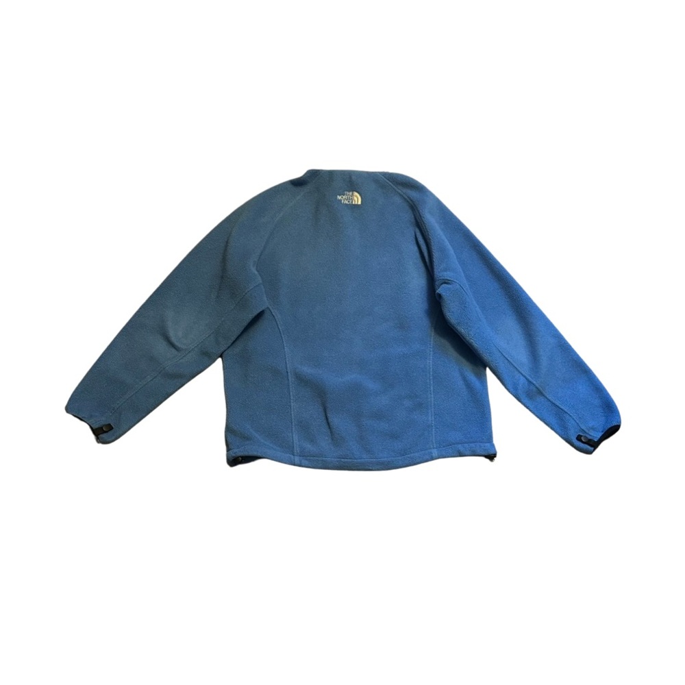 North face women’s zip up fleece blue black size large - Picture 4 of 7